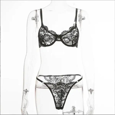 Ladies Underwire Lace Lingerie Suit Fashion - Lootquake