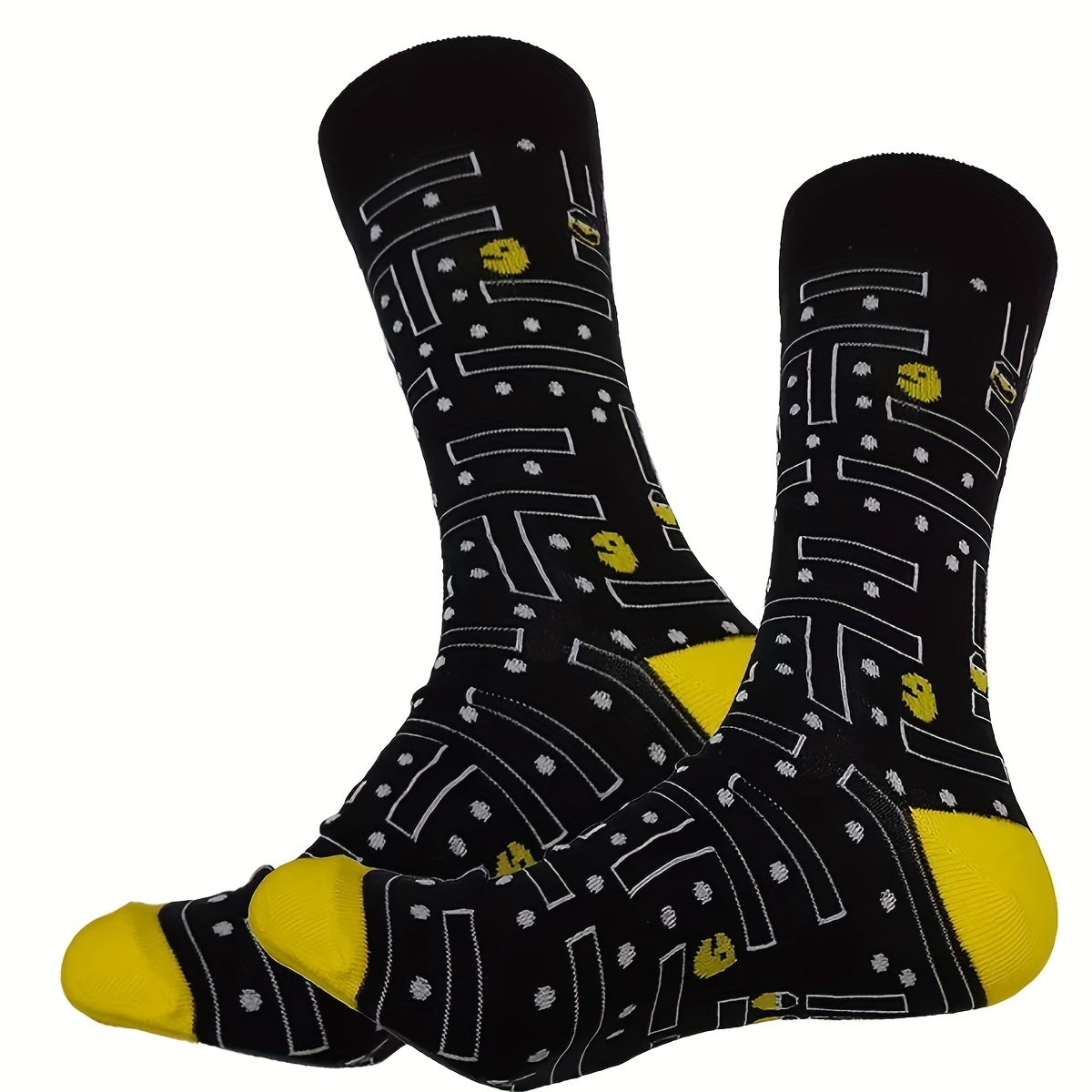 Arcade Game Print Socks, Trendy & Sports Mid Tube Socks, Women's Stockings & Hosiery