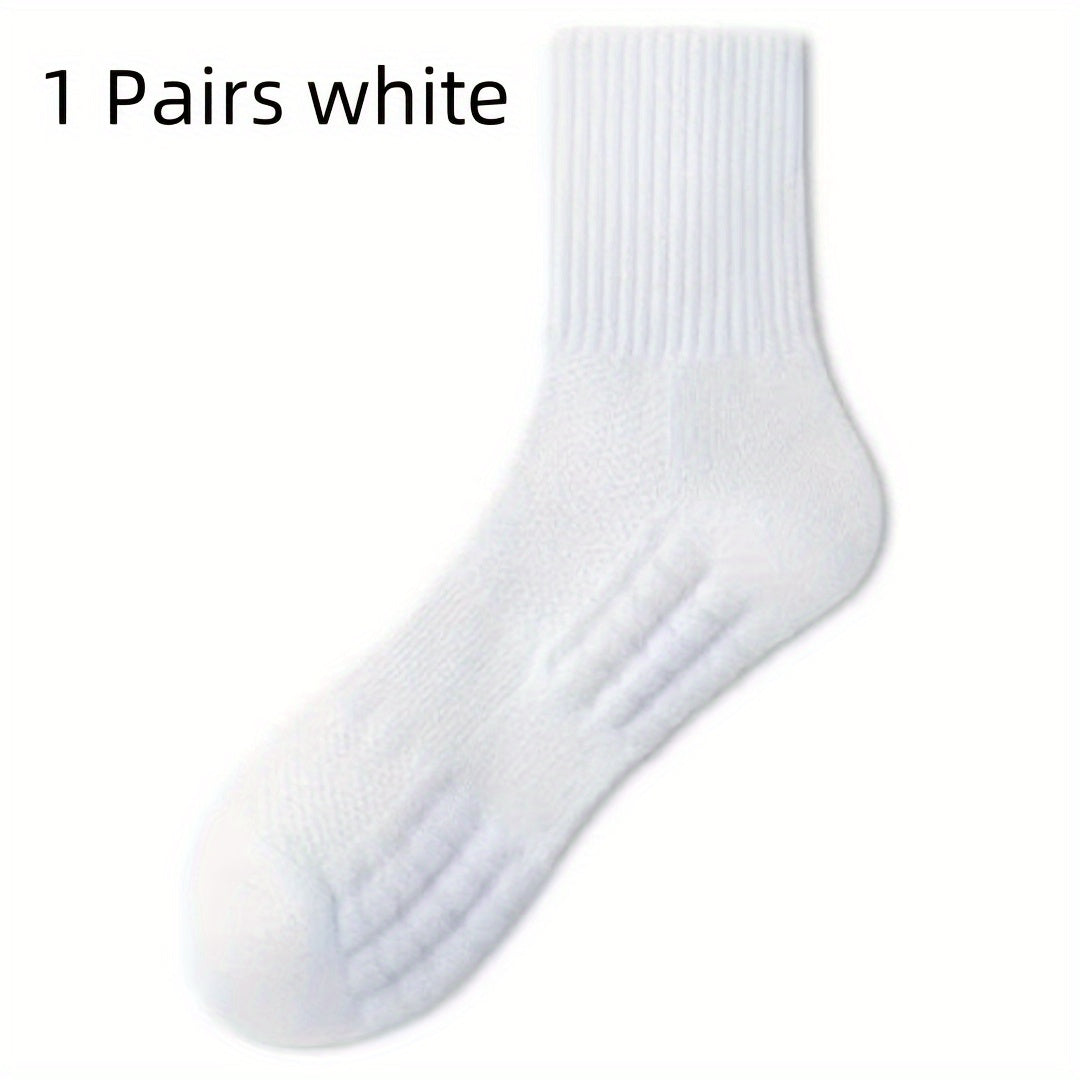 1/6 pares de calcetines deportivos de entrenamiento acolchados unisex, transpirables y absorbentes de humedad para mujer
