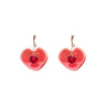 925 Silver Needle Crystal Love Sweet Peach Earrings - Lootquake