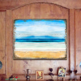 Arte mural costero de madera de la playa Spataro de Nature Wonders - Decoración costera con vida marina - 95226B