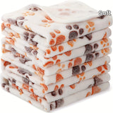 Couverture chaude et douce pour animaux de compagnie, motif empreinte de patte, pour chiens, chats et cochons d'Inde.