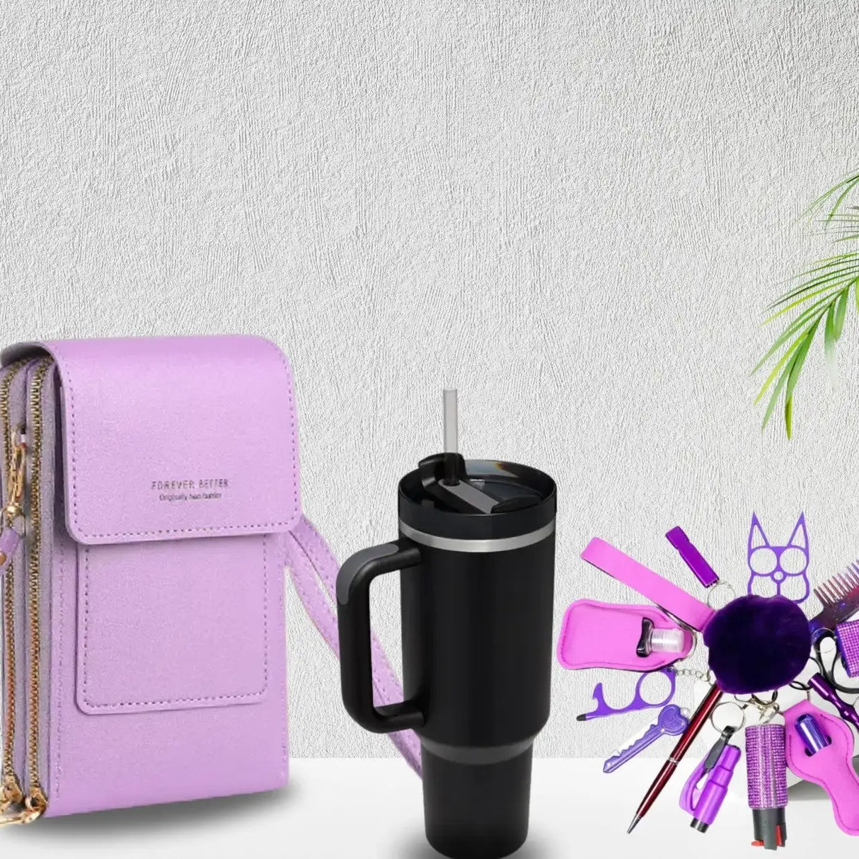 Viral Cellphone Purse Safety Set With Tumbler - Lootquake