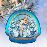 Arcoíris del lago de los cisnes, adorno de vidrio escénico de G. DeBrekht 756-004