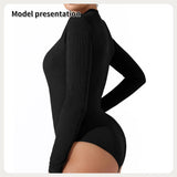 Women's Fashion Simple Solid Color Bodysuit - Lootquake