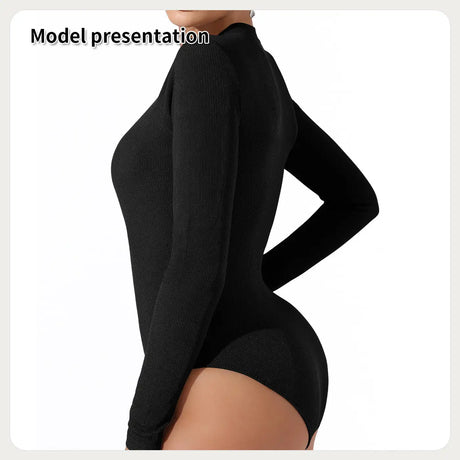 Women's Fashion Simple Solid Color Bodysuit - Lootquake