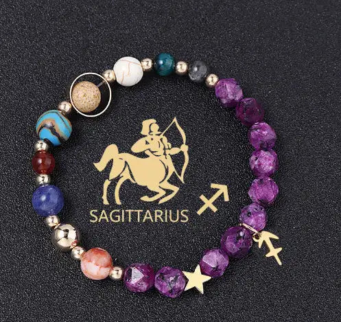Natural Stone Hemp Stone Cut Surface Eight Planets Personalized Fashionable All-match - Lootquake