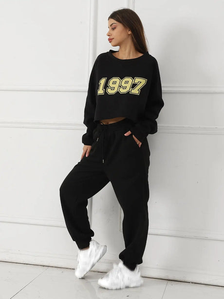 Women's Long Sleeved Hoodie Set - Lootquake