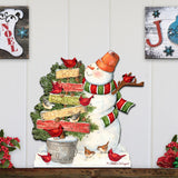 Joy Love and Peace Snowman Door Decor by Susan Winget - Christmas Santa Snowman Decor - 8471108H-SW