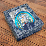 Limited Edition Frosted Story Rainbow Glass Ornament by G. DeBrekht - Christmas Santa Snowman Decor - 756-007