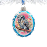Gray Owl Mercury Glass Ornaments by G. Debrekht - Wildlife Holiday Decor - 776003