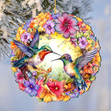 Adornos navideños de madera con forma de corona de colibríes de G. DeBrekht - Decoración de Pascua y primavera - 8652804