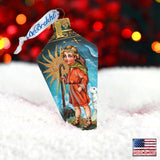 Shepherd Boy Drop Glass Ornament by G. DeBrekht - Nativity Holiday Decor - 73541