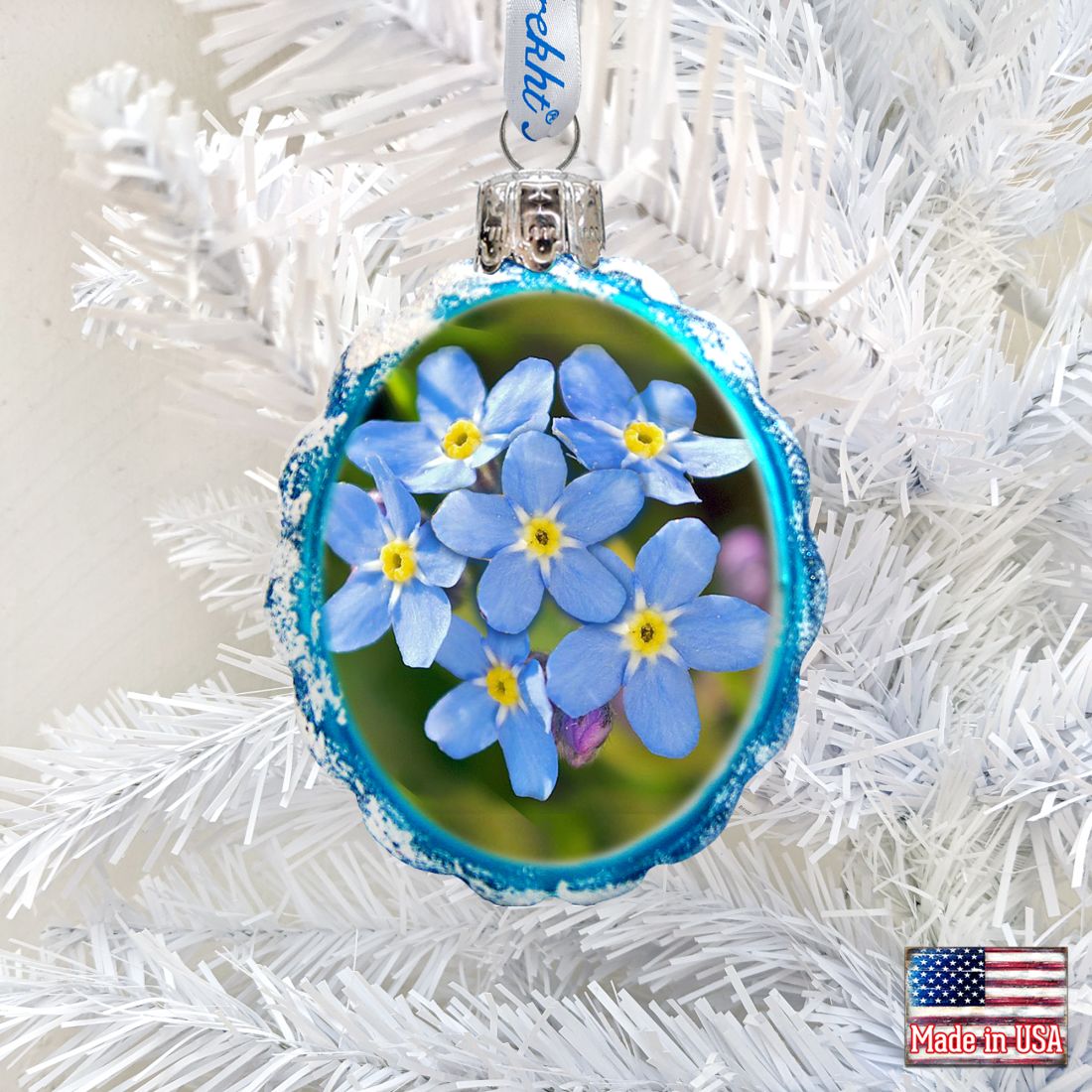 Floral Mercury Glass Ornament by G. DeBrekht - Wildlife Holiday Décor - 771035