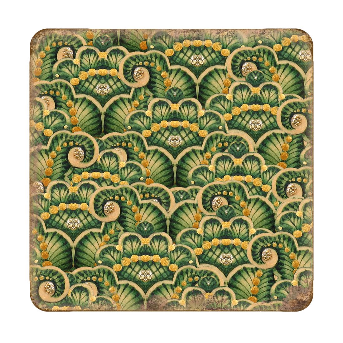 Floral Wooden Cork Coasters Gift Set of 4 by Nature Wonders - Nature Wildlife Decor  - 95021C-S4