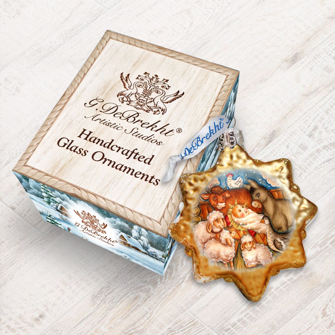 Adorno de vidrio de mercurio para la Natividad de G. DeBrekht - Decoración navideña para la Natividad - 773031