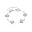 Square Natural White Shell Pendant Collarbone Necklace Bracelet - Lootquake