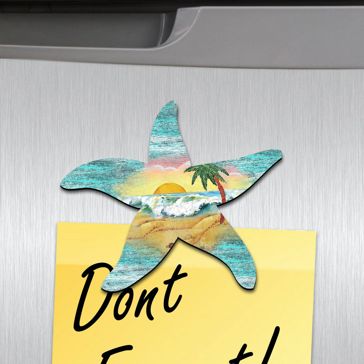 Rustic Starfish Shaped Refrigerator Coastal Magnets Set of 3