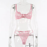 Ladies Underwire Lace Lingerie Suit Fashion - Lootquake