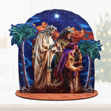 Three Kings Decorative Village Set Art by D. Gelsinger - Nativity Holiday Decor - 852765