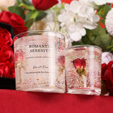 Bougie parfumée à la gelée de rose pour aromathérapie, ambiance romantique - Idéale pour les anniversaires, la Saint-Valentin, les anniversaires de mariage, Thanksgiving, Noël - 1 pièce, cire de soja dans un pot en verre
