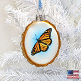 Adorno de mariposa de vidrio de mercurio de G. DeBrekht - Decoración navideña costera - 776283