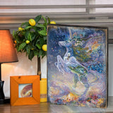 Arte mural de madera de fantasía "Alma de un unicornio" de Josephine Wall - Decoración de fantasía - 852128-JW