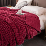 1pc Blanket Flannel/thick Blanket/grey/khaki/royal Blue/white/dark Gray/burgundy/beige/dark Brown/Silvery Gray/taro Purple/green/bedroom/guest Room/living Room/student Dormitory /car/sofa/travel Cute Multifunctional Blanket