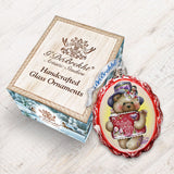 Note to North Pole Santa Mercury Glass Ornament by Jamie Mills-Price - Christmas Santa Snowman Décor - 778205-7510