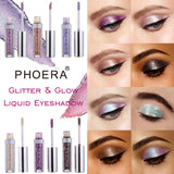 PHOERA Magnificent Metals Glitter and Glow Liquid Eyeshadow 12 Colors - Lootquake