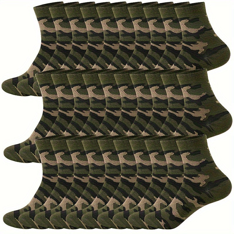 Lot de 5/30 paires de chaussettes tendance pour homme, respirantes, confortables et décontractées, idéales pour le sport en extérieur et en toutes saisons.