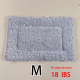Manta rectangular para mascotas, resistente a la suciedad y para todas las estaciones - Cómoda cama con estampado de pata de perro y corazón (1 unidad)