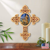 Cruz de madera puntiaguda Starlight Shepherd de D. Gelsinger - Decoración inspiradora - 88387-DG