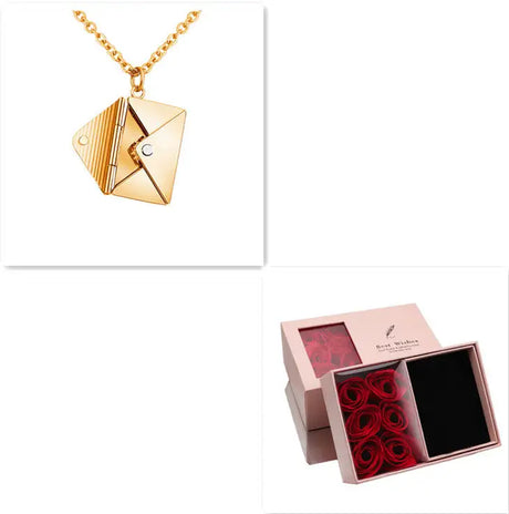 Fashion Jewelry Envelop Necklace Women Lover Letter Pendant Best Gifts For Girlfriend - Lootquake