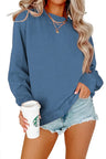 Solid Color Crew Neck Coat Long Sleeve Hoodie - Lootquake