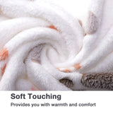 Couverture douillette pour animaux de compagnie avec motif empreinte de patte - Tapis en polaire douce pour chien et chat, housse de coussin chaude pour le confort et les câlins du chiot