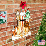 Ivory Santa Christmas Door Decor by Susan Winget - Christmas Santa and Snowman Decor