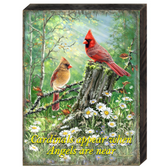 Cardinals Appear When Angels Are Near Wooden Wall Art by D. Gelsinger - Nativity Holiday Decor - 95665B-1616-DG