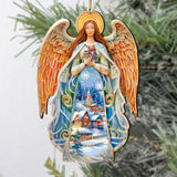 Blessing Home Angel Wooden Ornaments by G. DeBrekht Nativity Holiday Decor - 8611021