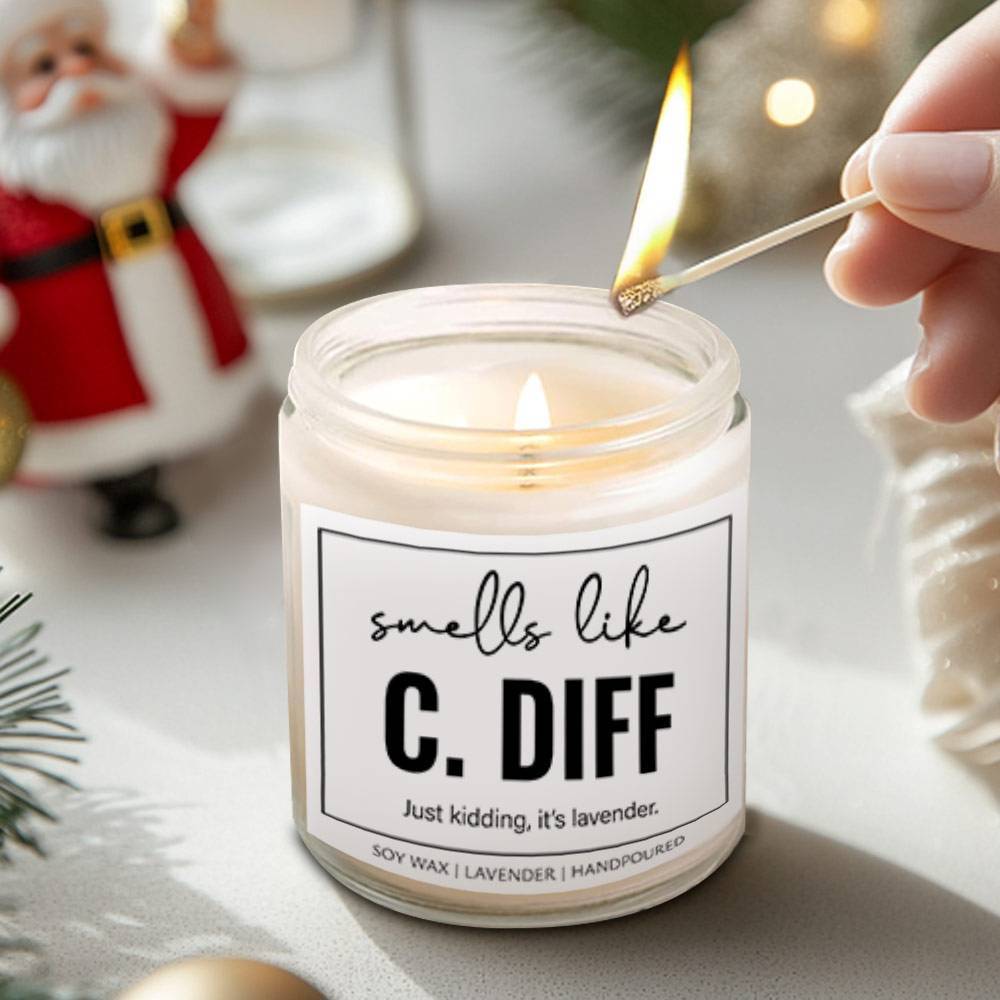 1pc Humorous Lavender Scented Candle - Glass Candle for Nurses Appreciation, RN, Nurse Practitioner, School Nurse Gifts - Thank You, Graduation Present - Handpoured Soy Wax, No Electricity Needed
