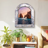 Colgador de pared Sunset Serenity de G. DeBrekht - Decoración costera con vida marina - 8491001W