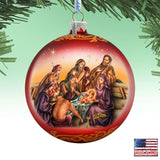 Nostalgic Family Nativity Glass Ornament Limited Edition by G. DeBrekht - Nativity Holiday Decor - 73881R