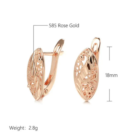 French Hollow Pattern Heart-shaped Earrings - Lootquake