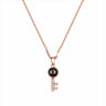 Minimalist Pure Silver Key Pendant Photo Projection Necklace - Lootquake