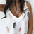Ladies' V-neck Feather Print Fashionable Versatile Casual Camisole Vest - Lootquake