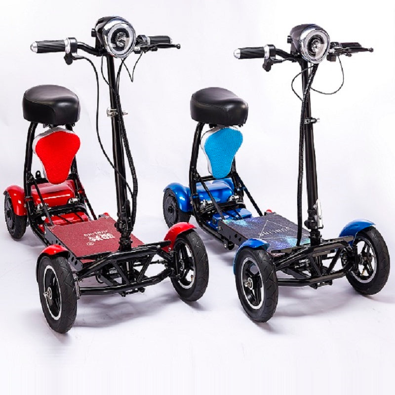 Cyungbok - Minibicicleta eléctrica plegable de cuatro ruedas para adultos mayores