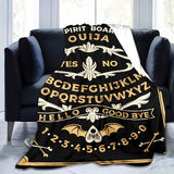 1pc Ouija Spirit Board Design Throw Blanket, Polyester Digital Print, Charming Style, Perfect Birthday Gift, Cozy Nap Blanket