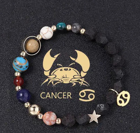 Natural Volcanic Rock Twelve Constellations Bracelets Fashion European And American Style - Lootquake