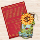 Adornos de madera de granjas de girasoles de Jamie Mills-Price - Decoración de primavera para Pascua - 8457701