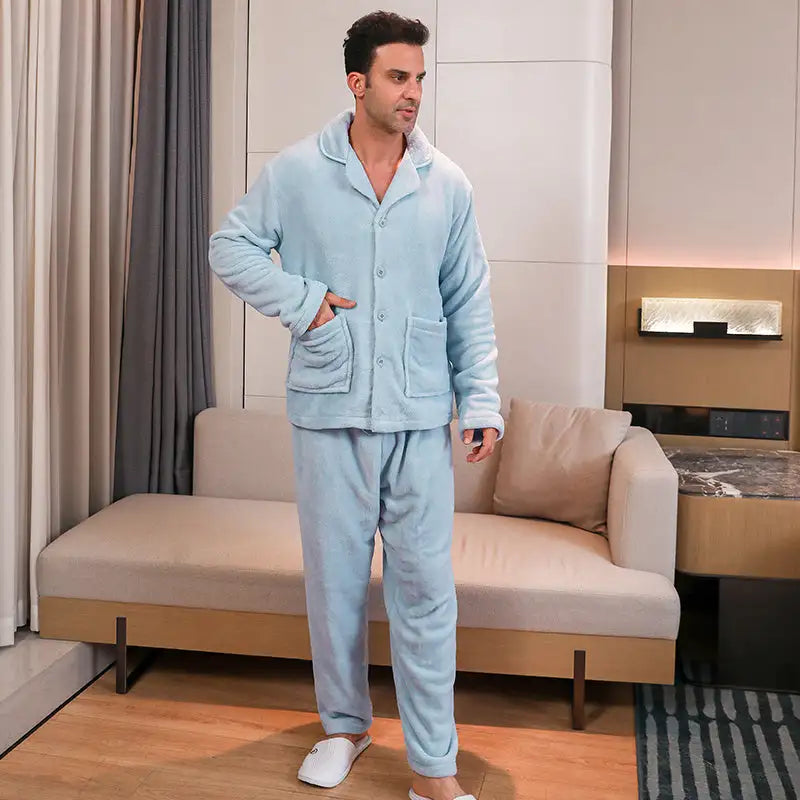 Men's Pajama Velvet Set - Lootquake